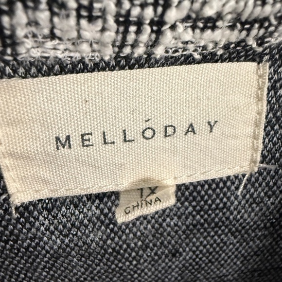 Melloday Tweed Open Front Jacket Blazer Shacket Pockets - Picture 2 of 9